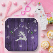 パープルクリ素朴スマストインデア紙プレート ペーパープレート (パーティー)