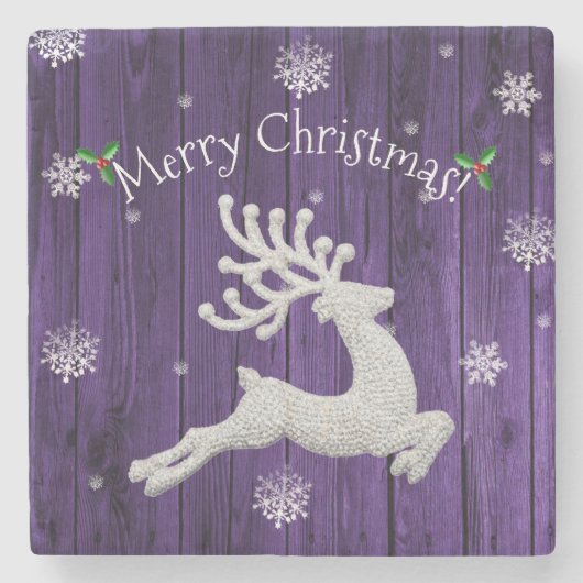 パープルクリ素朴スマストナディアストーンコースター ストーンコースター (正面)