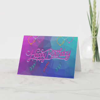 パープルクレイズ誕生日カード カード