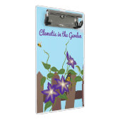 パープルクレマティスつる植物インザガーデン ミニクリップボード (アングル)
