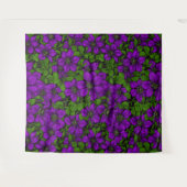 パープルクレマティスつる植物 タペストリー (正面(横))