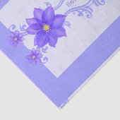 パープルクレマティスハッピー大事な行事ギフトティッシュペーパー 薄葉紙 (詳細)