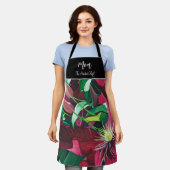 パープルクレマティスフローラママ、中 エプロン (着用した状態)