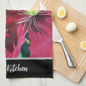 パープルクレマティスフローラ キッチンタオル (四つ折り)