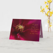 パープルクレマティス悔やみや弔慰 カード (黄色い花)