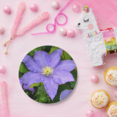 パープルクレマティス紙プレート ペーパープレート (パーティー)