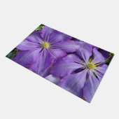 パープルクレマティス美しい ドアマット (アングル)