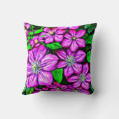 パープルクレマティス装飾用クッション クッション (裏面)