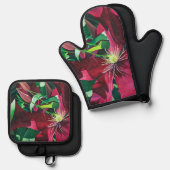 パープルクレマ絵を描ティス 鍋つかみ&鍋敷きセット (正面/裏面)