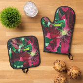 パープルクレマ絵を描ティス 鍋つかみ&鍋敷きセット (トップダウン)