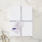 パープルクレヨン ギフトタグ (より糸付き)