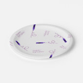 パープルクレヨン ペーパープレート (アングル)