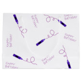 パープルクレヨン ラージペーパーバッグ (裏面)