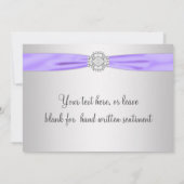 パープルクロスエレガントクリスチャンサンキューカード サンキューカード (裏面)