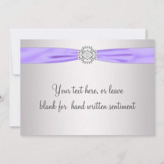 パープルクロスエレガントクリスチャンサンキューカード サンキューカード (裏面)