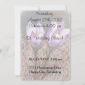 パープルクロスカズカスタマイズ可能結婚式招待状 招待状 (裏面)