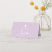 パープルクロスガールバプティスフォールディング座席表 プレイスカード (裏面)