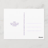 パープルクロスクリスチャンシンボルイースター招待状 ポストカード (裏面)