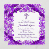 パープルクロスファースト聖餐式 招待状 (正面/裏面)