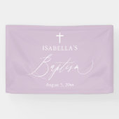 パープルクロスモダンガールバプティスバックドランドバナー 横断幕 (横)