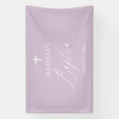 パープルクロスモダンガールバプティスバックドランドバナー 横断幕 (縦)