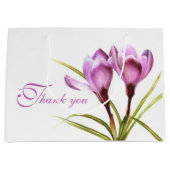 パープルクロッカスウォーター感謝していカラーアートユー抱き枕 ラージペーパーバッグ (正面)