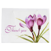 パープルクロッカスウォーター感謝していカラーアートユー抱き枕 ラージペーパーバッグ (裏面)