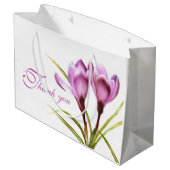 パープルクロッカスウォーター感謝していカラーアートユー抱き枕 ラージペーパーバッグ (裏面アングル)