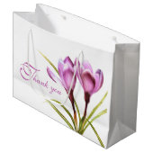 パープルクロッカスウォーター感謝していカラーアートユー抱き枕 ラージペーパーバッグ (正面アングル)