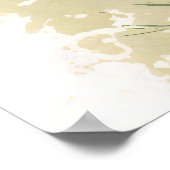 パープルクロッカスフラワーフローラウォーターカラーウォールアート ポスター (角)