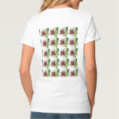 パープルクローバーの花 Tシャツ (裏面)