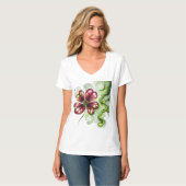 パープルクローバーの花 Tシャツ (正面フル)