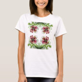 パープルクローバーの花 Tシャツ (正面)