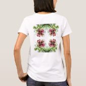 パープルクローバーの花 Tシャツ (裏面)