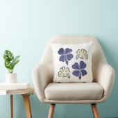 パープルクローバーシャムロックスケッチ クッション (椅子)