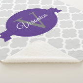 パープルクローバーパーソナライズされたシェルパブランケット シェルパブランケット (3/4)