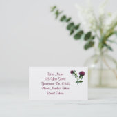 パープルクローバーフラワー名刺 名刺 (スタンド正面)