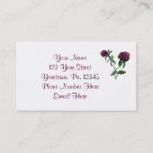 パープルクローバーフラワー名刺 名刺 (正面)