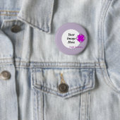 パープルクローバーリボンテンプレートバイケネス・ヨンチッチ 缶バッジ (インサイチュ)