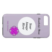 パープルクローバーリボンTmpl by Kenneth Yoncich Case-Mate iPhoneケース (裏面(横))