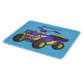 パープルクワッドバイクアニメイラストレーション カッティングボード (角)