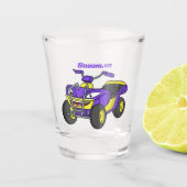 パープルクワッドバイクアニメイラストレーション ショットグラス (正面)