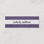 パープルクールオールドホワイトストライプ美しいファッション スキニー名刺 (正面)