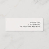 パープルクールオールドホワイトストライプ美しいファッション スキニー名刺 (裏面)