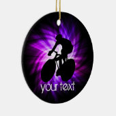 パープルクールサイクリング セラミックオーナメント (右)