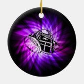 パープルクールサッカー セラミックオーナメント (裏面)