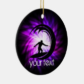 パープルクールサーフィン セラミックオーナメント (右)