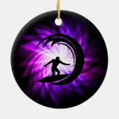パープルクールサーフィン セラミックオーナメント (裏面)