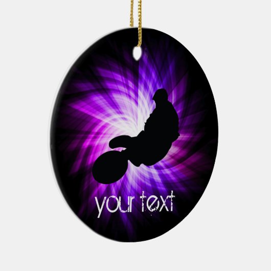 パープルクールダートバイク セラミックオーナメント (右)