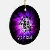 パープルクールペイントボール セラミックオーナメント (右)